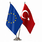 Avrupa Birliği ve Türkiye Masa Bayrağı Seti
