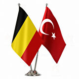 Belçika ve Türkiye ikili  Masa Bayrağı Seti