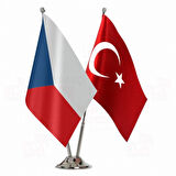 Çek Çumhuriyeti ve Türkiye ikili Masa Bayrağı Seti