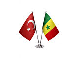 Senegal ve Türkiye İkili Masa Bayrağı Seti