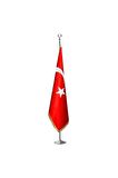 Makam Bayrağı, Türk Bayrağı, Sarı Saçaklı, Krom Direkli