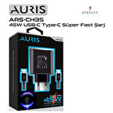 EV TİPİ 45W USB-C/TYPE-C SÜPER TURBO HIZLI ŞARJ CİHAZI TAKIMI
