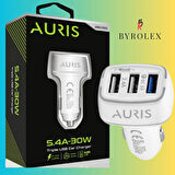 ARAÇ İÇİ 5.4A / 30W SÜPER HIZLI 3 USB GİRİŞLİ OTO ŞARJ BAŞLIĞI