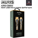 AURIS 45W USB / MİCRO ŞEFAF IŞIKLI ŞARJ VE DATA KABLOSU