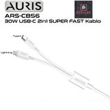 30W USB / LİGHTİNG + TYPE-C 2 in 1 SÜPER HIZLI ŞARJ VE DATA KABLOSU