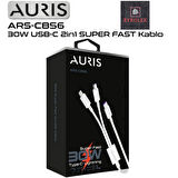 30W USB / LİGHTİNG + TYPE-C 2 in 1 SÜPER HIZLI ŞARJ VE DATA KABLOSU