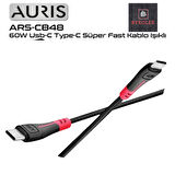 AURIS 60W  USB-C / TYPE-C SÜPER HIZLI LED IŞIKLI ŞARJ VE DATA KABLOSU