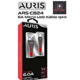 AURIS 6.0A  USB / MİKRO YÜKSEK HIZLI LED IŞIKLI ŞARJ VE DATA KABLOSU