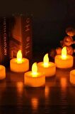 24 Adet Sarı Işıklı Led Mum El Mumu Tealight Piller Dahil Kullanıma Hazır