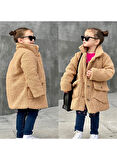 Peluş  Kaban mont 4-12 Yaş Kahve