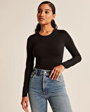 Kadın Uzun Kollu Bisiklet Yaka Süprem Bluz