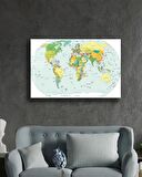Dünya Haritası 4 Cam Tablo