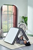 Deluxe Gri 70x180 Katlanır Yatak, Yer Yatağı, Misafir Yatağı, Kamp Yatağı (Ölçü Seçenekli)