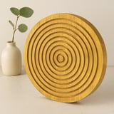 ahşap bambu sunum tepsisi 28 cm - çift taraflı