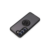 Galaxy S23 Kılıf Montreal Yüzüklü Silikon Kapak - Siyah