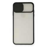 iPhone XS Max Kılıf Palm Buzlu Kamera Sürgülü Silikon - Siyah