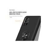 Galaxy M51 Kılıf Elit Yüzüklü Kapak - Siyah