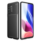 Poco F3 Kılıf Auto Focus Karbon Kapak - Siyah