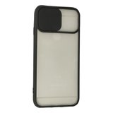iPhone 6 Plus Kılıf Palm Buzlu Kamera Sürgülü Silikon - Siyah