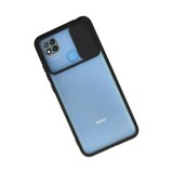 Redmi 9C Kılıf Palm Buzlu Kamera Sürgülü Silikon - Siyah