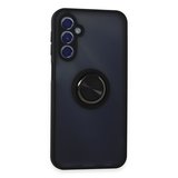 Galaxy M34 5G Kılıf Montreal Yüzüklü Silikon Kapak - Siyah