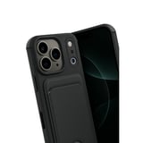 Erdo Ticaret iPhone 14 Pro Kartlıklı Silikon Kılıf Siyah