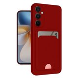 Galaxy S24 FE Kılıf Kelvin Kartvizitli Silikon - Kırmızı