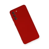 Galaxy S21 Kılıf Nano içi Kadife Silikon - Kırmızı