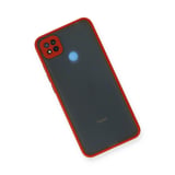 Erdo Ticaret Xiaomi Redmi 9C Montreal Silikon Kılıf Kırmızı Mat Transparan Arka Kapak
