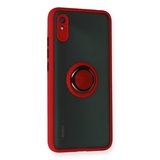 Redmi 9A Kılıf Montreal Yüzüklü Silikon Kapak - Kırmızı