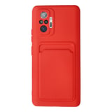 Redmi Note 10 Pro Kılıf Kelvin Kartvizitli Silikon - Kırmızı