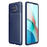 Redmi Note 9 5G Kılıf Auto Focus Karbon Kapak - Lacivert
