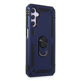 Erdo Ticaret Samsung Galaxy A14 4G Kılıfı Lacivert Yüzüklü Silikon Termoplastik Poliüretan Darbe Korumalı