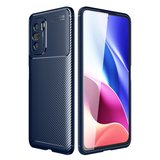 Poco F3 Kılıf Auto Focus Karbon Kapak - Lacivert