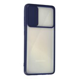 Galaxy A71 Kılıf Palm Buzlu Kamera Sürgülü Silikon - Lacivert