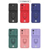 Redmi 13C Kılıf Zuma Kartvizitli Yüzüklü Silikon - Lacivert