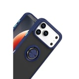 Erdo Ticaret Apple Kılıf Silikon Lacivert Yüzüklü Standlı