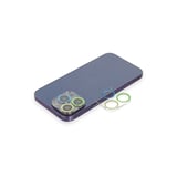 iPhone 12 Pro Max Renkli Kamera Lens Koruma Cam - Yeşil-Sarı