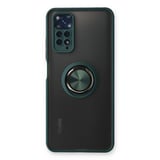 Redmi Note 11 Kılıf Montreal Yüzüklü Silikon Kapak - Yeşil