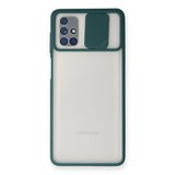 Galaxy M51 Kılıf Palm Buzlu Kamera Sürgülü Silikon - Yeşil