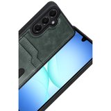 Galaxy A17 5G Sara Kartvizitli Deri Kılıf - Yeşil