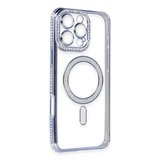 iPhone 16 Pro Kılıf Joke Simli Magneticsafe Kılıf - Mavi