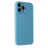 iPhone 13 Pro Max Kılıf Nano içi Kadife Silikon - Mavi
