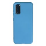 Galaxy S20 Kılıf Nano içi Kadife Silikon - Mavi