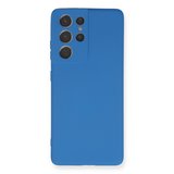 Galaxy S21 Ultra Kılıf Nano içi Kadife Silikon - Mavi