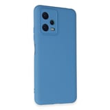 Redmi Note 12 5G Kılıf Nano içi Kadife Silikon - Mavi