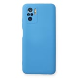 Redmi Note 10 Kılıf Nano içi Kadife Silikon - Mavi