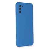 Galaxy A03S Kılıf Nano içi Kadife Silikon - Mavi