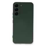 Galaxy S22 Plus Kılıf Nano içi Kadife Silikon - Koyu Yeşil