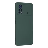 Poco X4 Pro 5G Kılıf Nano içi Kadife Silikon - Koyu Yeşil